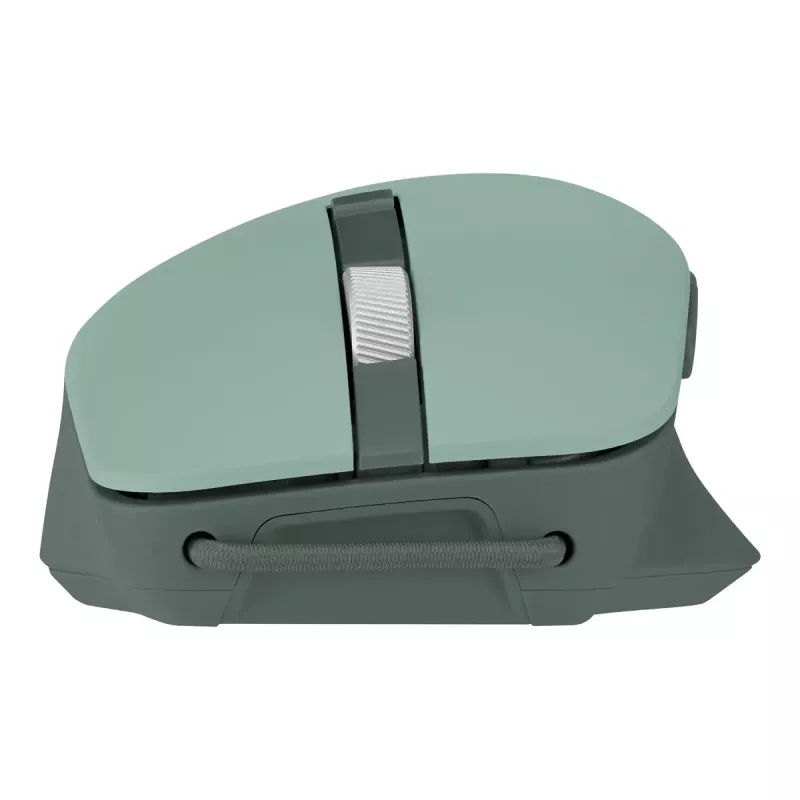 Muis ASUS SmartO MD200 Silent Plus – dubbelhandig RF draadloos + Bluetooth, optisch 4200 DPI, 6 toetsen, groen