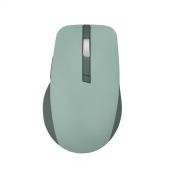 Muis ASUS SmartO MD200 Silent Plus – dubbelhandig RF draadloos + Bluetooth, optisch 4200 DPI, 6 toetsen, groen