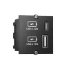 Stopcontactmodule USB-A + USB-C Bachmann 917.227 zwart IP20 250V