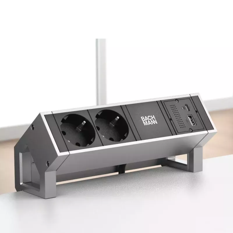 Bachmann 917.229 CM poortreplicatormodule, USB-C PD 100 W, 2x USB-A, Mini DisplayPort, RJ45