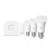 Smart-Lighting-Kit Philips Hue White and Colour Ambience Starterset – 3× E27 11W-lampen, Bluetooth/Zigbee, dimmer