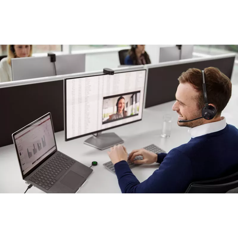 Jabra Engage 55 MS Stereo headset draadloos hoofdband kantoor/callcenter USB Type-A zwart