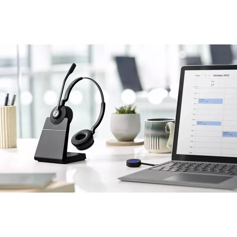 Jabra Engage 55 MS Stereo headset draadloos hoofdband kantoor/callcenter USB Type-A zwart