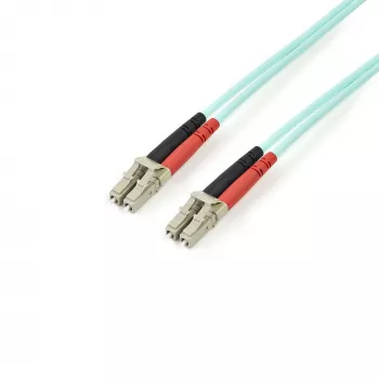 StarTech.com 5 m (16,4 ft) LC/UPC naar LC/UPC OM3 multimode glasvezelkabel, full-duplex 50/125 µm zipcord-glasvezelkabel, 100G, lage invoegverliezen, LSZH glasvezel-patchkabel