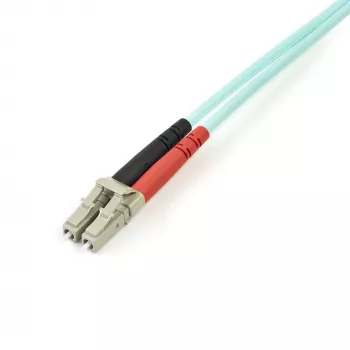 StarTech.com 5 m (16,4 ft) LC/UPC naar LC/UPC OM3 multimode glasvezelkabel, full-duplex 50/125 µm zipcord-glasvezelkabel, 100G, lage invoegverliezen, LSZH glasvezel-patchkabel