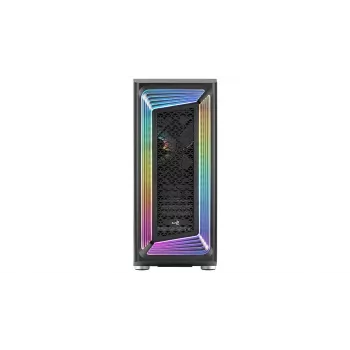 Pc-behuizing AEROCOOL Interstellar midi-tower zwart — ATX, ondersteunt tot 362 mm GPU, 163 mm CPU-koeler, 3x120/360 mm frontradiator