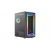Aerocool Interstellar-G-BK-v1 Midi Tower pc-behuizing, ATX/Micro-ATX/Mini-ITX, ARGB, gehard glas, zwart