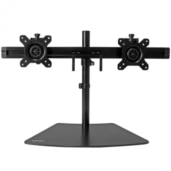 StarTech.com dual-monitorstandaard – horizontaal – zwart, vrijstaand, 8 kg, 61 cm (24 inch), 100 x 100 mm, hoogteverstelling, zwart