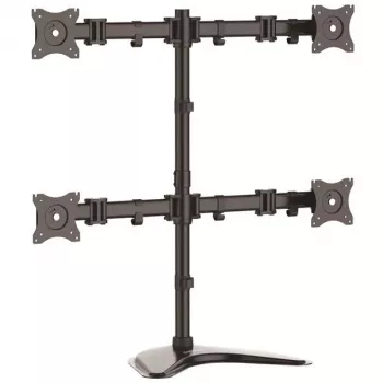 StarTech.com quad-monitor desktop-voet – articulerend, vrijstaand, 8 kg, 33 cm (13 inch), 68,6 cm (27 inch), 100 x 100 mm, zwart