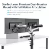 StarTech.com tafelmount dual-monitorarm – volledig beweeglijk articulerend – premium
