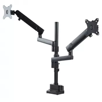 StarTech.com tafelbeugel duale monitorarm, volledig beweegbare monitorbeugel voor 2x VESA-beeldschermen tot 32 inch (8 kg), hoogteverstelbaar, klem-/tafeldoorvoerbevestiging, mechanische veer