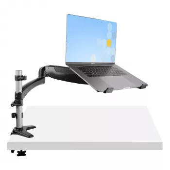 StarTech.com tafelbeugel voor laptops – volledig beweeglijke gelede arm voor laptop of enkele 34-inch monitor – VESA-montageplaat voor laptops – ergonomisch verstelbare notebookstandaard – tafelklem