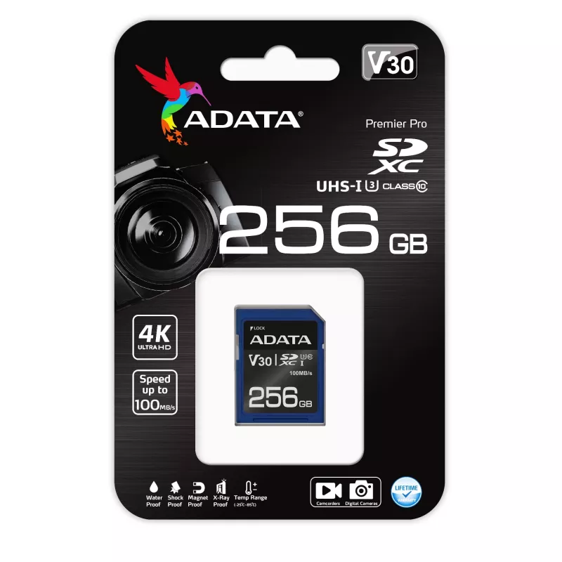 ADATA ASDX256GUI3V30S-R geheugenkaart 256 GB SDXC UHS-I Class 10