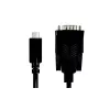 LogiLink AU0051A USB-C-naar-RS232-(DB9)-seriële adapterkabel, 1,2 m, zwart