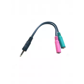 Microconnect AUDALS015 audiokabel 0,25 m 3,5 mm 2 x 3,5 mm zwart