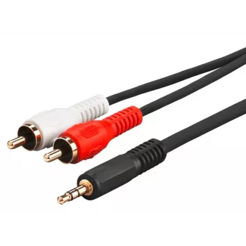 Microconnect AUDLC15G audiokabel 15 m 3,5 mm 2 x RCA zwart