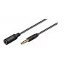 Microconnect AUDLG2G audiokabel 2 m 3,5 mm zwart