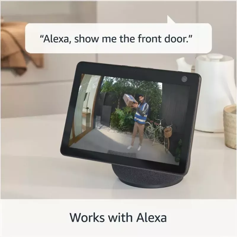Video-intercom RING B0B2BNM4PV — draadloos, max. 1920×1080 video, nikkelafwerking, Wi-Fi (802.11b/g/n/ax)