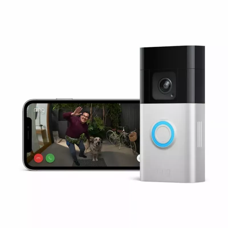 Video-intercom RING B0B2BNM4PV — draadloos, max. 1920×1080 video, nikkelafwerking, Wi-Fi (802.11b/g/n/ax)