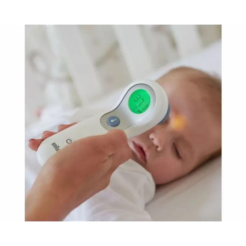 Braun BNT300WE digitale lichaamsthermometer afstandssensorthermometer wit voorhoofd knoppen