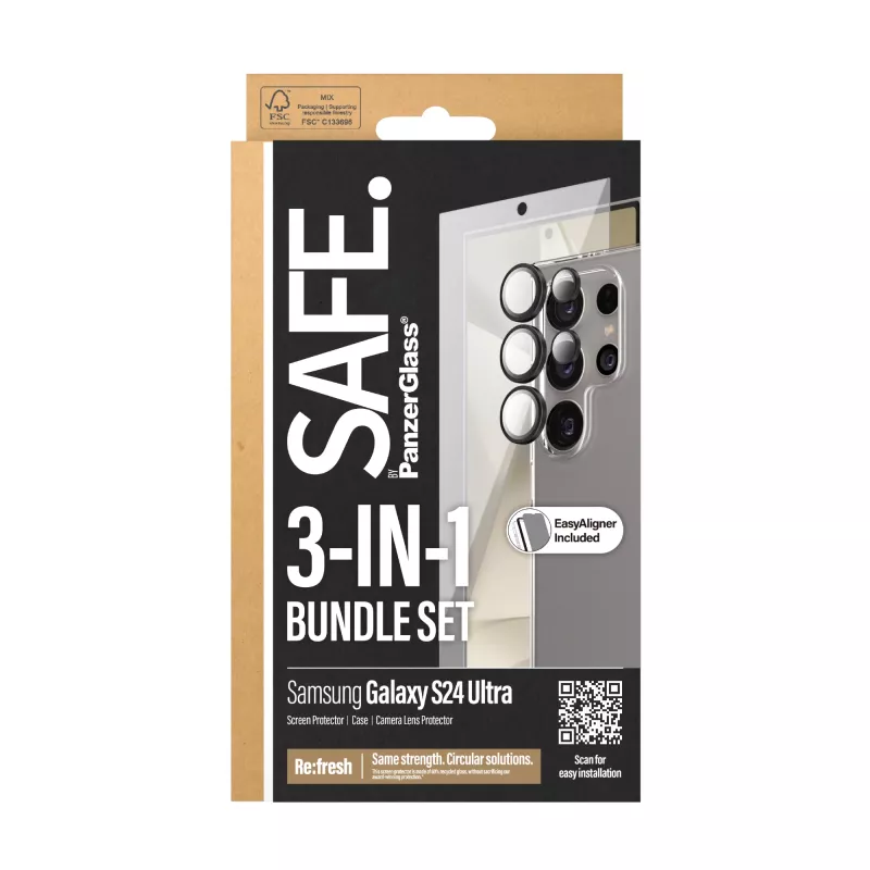 PanzerGlass SAFE. by ® 3-in-1 bundel Samsung Galaxy S24 Ultra