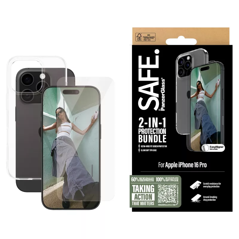 PanzerGlass SAFE. by 2-in-1 beschermbundel iPhone '24 6,3 inch Pro