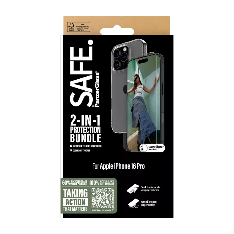 PanzerGlass SAFE. by 2-in-1 beschermbundel iPhone '24 6,3 inch Pro