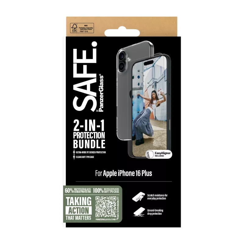 PanzerGlass SAFE. by ® 2-in-1 beschermpakket iPhone '24 6,7 inch