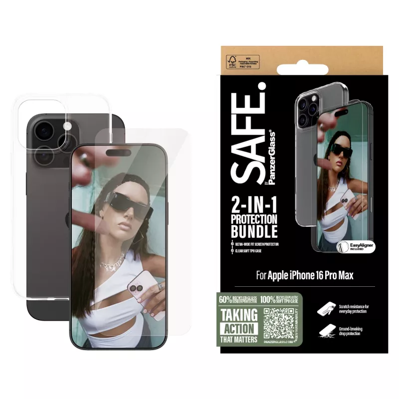 PanzerGlass SAFE. by ® 2-in-1 beschermpakket iPhone 16 Pro Max