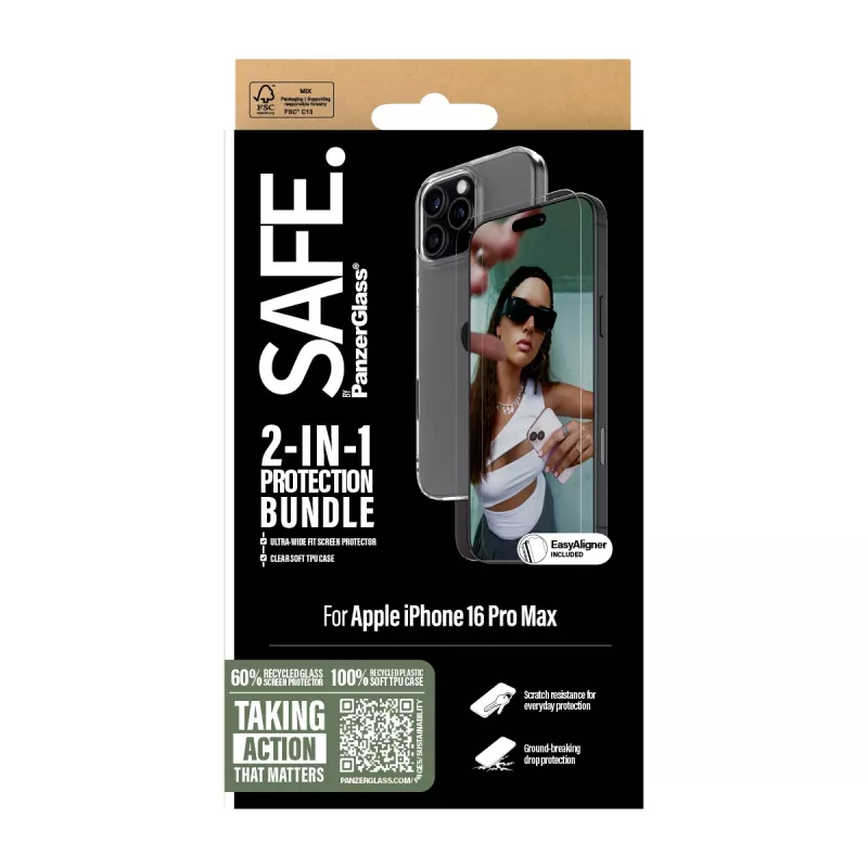 PanzerGlass SAFE. by ® 2-in-1 beschermpakket iPhone 16 Pro Max