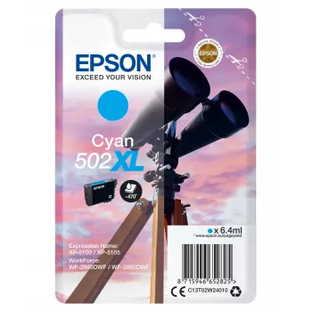Epson enkelverpakking Cyaan 502XL inkt, hoge (XL) opbrengst, Cyaan, 6,4 ml, 1 stuk, 470 pagina's