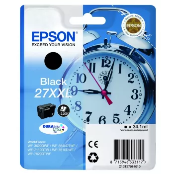 Epson wekker 27XXL DURABrite Ultra inktpatroon 1 stuk origineel Zwart
