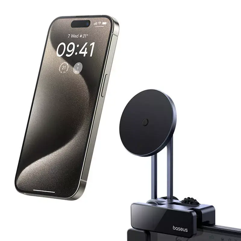 Magnetische auto-beeldschermhouder Baseus MaxView grijs voor smartphone- en tabletbevestiging op het voertuigdisplay