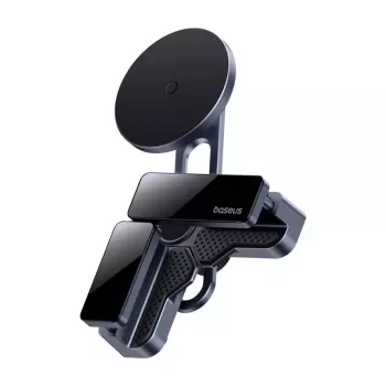 Magnetische auto-beeldschermhouder Baseus MaxView grijs voor smartphone- en tabletbevestiging op het voertuigdisplay