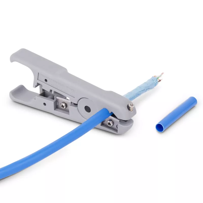 StarTech.com netwerkkabel-stripper en -snijder, professionele stripper voor UTP/FTP/STP/coaxkabel, roterend strip- en snijgereedschap