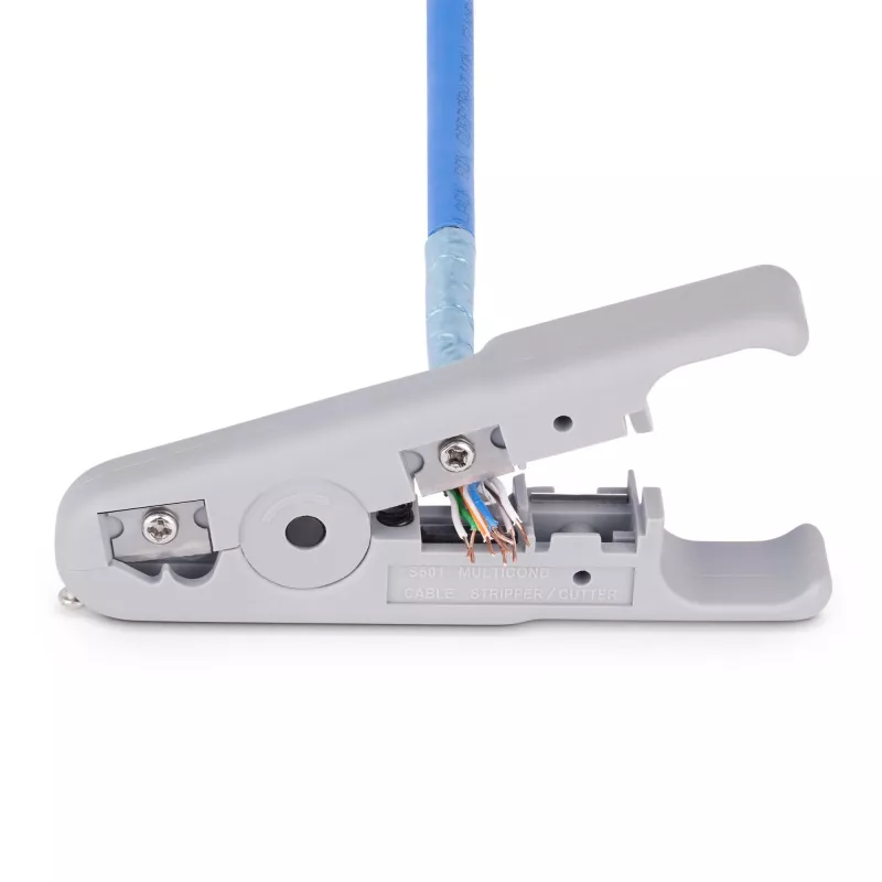 StarTech.com netwerkkabel-stripper en -snijder, professionele stripper voor UTP/FTP/STP/coaxkabel, roterend strip- en snijgereedschap