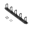 StarTech.com 1U 19 inch kabelmanagement-organizer – D-ring haken netwerk-/serverrack kabelmanager – horizontaal kabelpaneel voor datacenters met doorvoergaten, incl. montagemateriaal – EIA/ECA-310-E