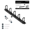 StarTech.com 1U 19 inch kabelmanagement-organizer – D-ring haken netwerk-/serverrack kabelmanager – horizontaal kabelpaneel voor datacenters met doorvoergaten, incl. montagemateriaal – EIA/ECA-310-E