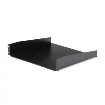 StarTech.com 2HE serverrack-legbord – universeel rackmontage-uitlegbord voor 19 inch netwerkapparatuurrack & -kast – hoogbelastbaar staal – draagvermogen 20 kg – 400 mm diep bord, zwart