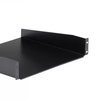 StarTech.com 2HE serverrack-legbord – universeel rackmontage-uitlegbord voor 19 inch netwerkapparatuurrack & -kast – hoogbelastbaar staal – draagvermogen 20 kg – 400 mm diep bord, zwart