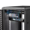 StarTech.com 2HE serverrack-legbord – universeel rackmontage-uitlegbord voor 19 inch netwerkapparatuurrack & -kast – hoogbelastbaar staal – draagvermogen 20 kg – 400 mm diep bord, zwart