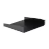 StarTech.com 2HE serverrack-legbord – universeel rackmontage-uitlegbord voor 19 inch netwerkapparatuurrack & -kast – hoogbelastbaar staal – draagvermogen 20 kg – 400 mm diep bord, zwart