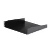 StarTech.com 2HE serverrack-legbord – universeel rackmontage-uitlegbord voor 19 inch netwerkapparatuurrack & -kast – hoogbelastbaar staal – draagvermogen 20 kg – 400 mm diep bord, zwart