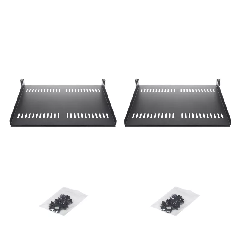 StarTech.com CABSHELF116V2PK 2-pack 1U geventileerde rackplanken, 16 inch diep