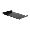 StarTech.com 1U vast serverrack-montagebord - 25,4 cm diep universeel kraagarm-bord van staal voor 19 inch AV-/netwerkapparatuurrack - robuust - draagvermogen 20 kg, zwart