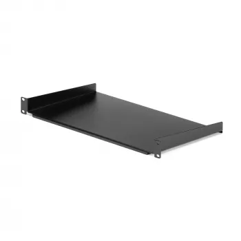 StarTech.com 1U vast serverrack-montagebord - 25,4 cm diep universeel kraagarm-bord van staal voor 19 inch AV-/netwerkapparatuurrack - robuust - draagvermogen 20 kg, zwart