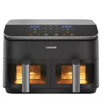Cosori Dual Basket Chef Edition dubbele 8,5 L vrijstaand apparaat 1750 W heteluchtfriteuse zwart, zilver