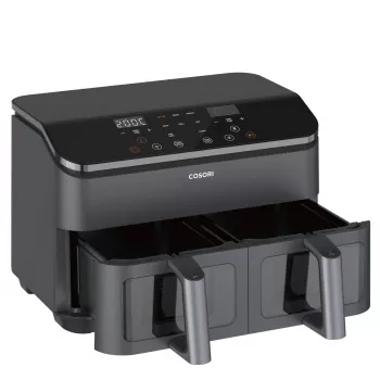 Cosori Dual Basket Chef Edition dubbele 8,5 L vrijstaand apparaat 1750 W heteluchtfriteuse zwart, zilver