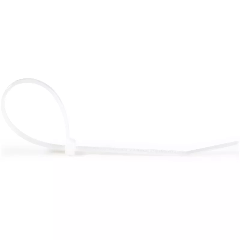 StarTech.com 20 cm kabelbinders – 4 mm breed, 55 mm bundeldiameter, 22 kg treksterkte, zelfborgende nylon kabelbinders met gebogen punt – 94V-2/UL-gecertificeerd, 100-pack – wit