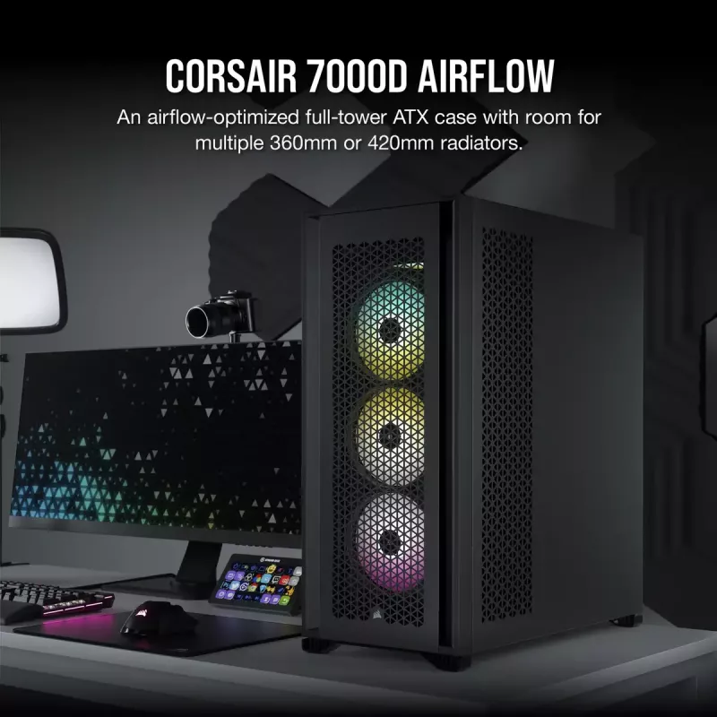 Pc-behuizing Corsair 7000D Airflow full tower zwart